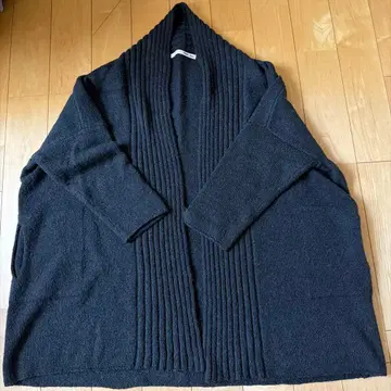 evam eva 알파카 릴리안 로브 차콜 그레이