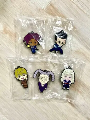 HUNTER x HUNTER 캐릭터 키링 5개 세트 러버 키링