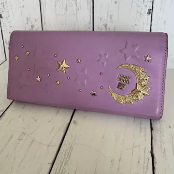 [레어] 안나수이 문스타 라벤더 퍼플 장지갑 가마구치 나비와 별