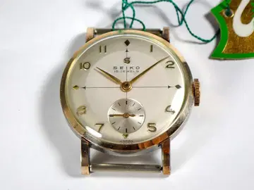 미사용 데드 세이코 스몰 세컨드 탑 골드 15석 SEIKOSHA