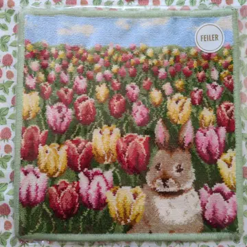 페이 라 코스메 키친 튤립 토끼 손수건