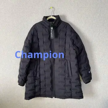 Champion 블랙 다운 코트 자켓