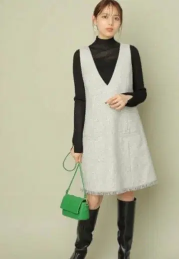 [새상품급] 마이 스트라다 트위드 미니 점프 스커트