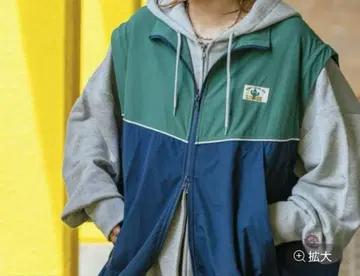 티라 소매 트렐 블루종 그린