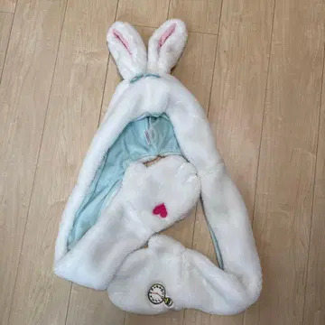 [ 새상품급 ] 디즈니 화이트 토끼 머플러 캡