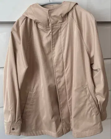 거의 미사용 후드 부착 블루종