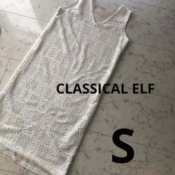 배송비 포함 미사용 새상품급 S 사이즈 레이스 편직 슬리브리스 롱 원피스