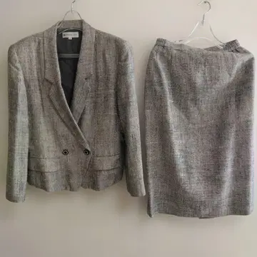 마담 코가 실크 100% 트위드 셋업 9 M 일본제 멋짐