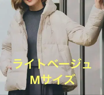 새상품급 grove 잡지 게재 다기능 따뜻한 숏 다운 라이트 베이지 M