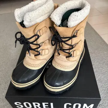 SOREL 방수 부츠 베이지/블랙