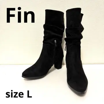 Fin 블랙 스웨이드 루즈 사이드 지퍼