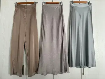 새틴 내로우 스커트 새틴 팬츠