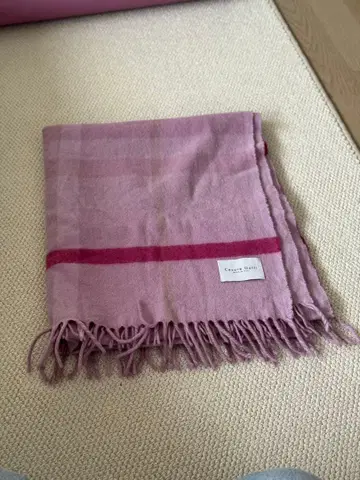 캐시미어 Cesare Gatti 핑크 체크 머플러