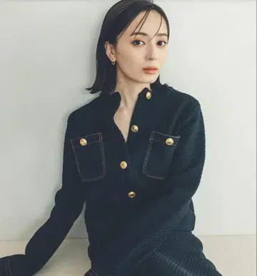 [ 미사용 택 포함 ] 아뉴앙스 네이비 노카라 자켓 S 사이즈