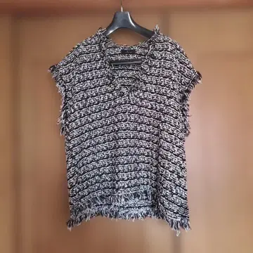 LEQUIPE 트위드 자카드 베스트 사이즈 38