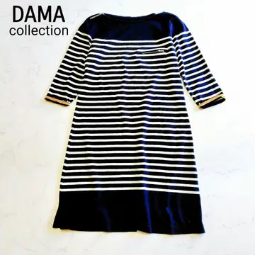 새상품급 다마 컬렉션 코튼 튜닉 원피스 보더 M-L