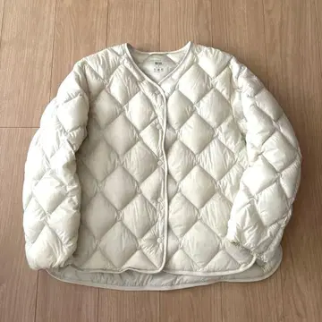 UNIQLO 울트라 라이트다운 릴랙스 자켓 M 아이보리