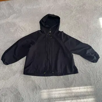 글로벌 워크 네이비 마운틴 파카 후드 부착