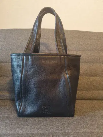 [ 새상품급 ] HIROFU 히로후 가죽 토트백 다크 네이비