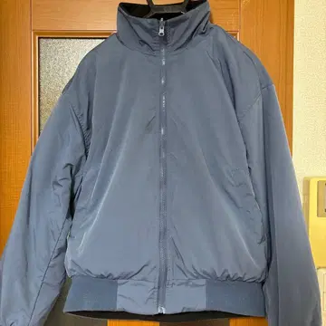 bonbon store 리버서블 플리스 자켓 블루 블랙