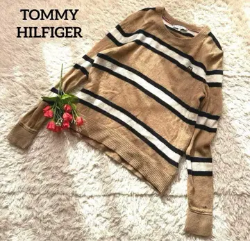 TOMMY HILFIGER [보더] [U넥] [울] 긴팔 스웨터 S