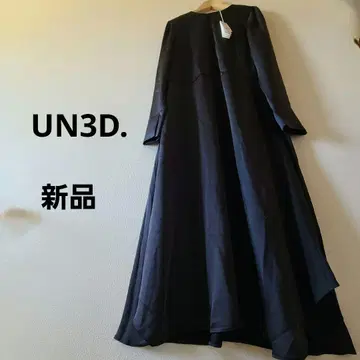 새상품 앙슬리드 백 플레어 원피스 블랙 36 S