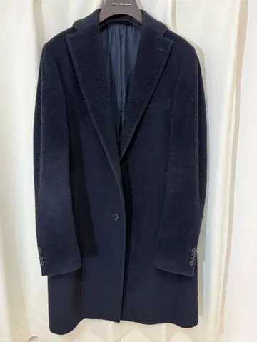 TAGLIATORE 네이비 카멜 체스터 코트 46