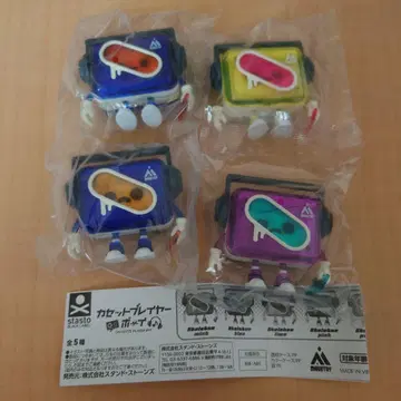 카세트 플레이어 보이 가챠가챠 4개 세트