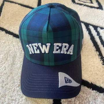 NEW ERA 체크 무늬 캡 스냅백