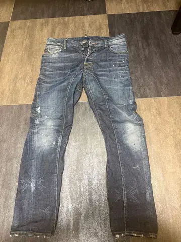 DSQUARED2 데미지 스키니 데님 44