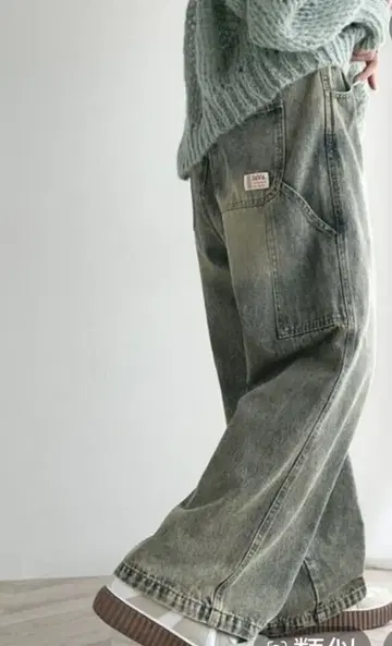 Classical Elf 남성용 페인터 트윌 & 와이드 데님 팬츠