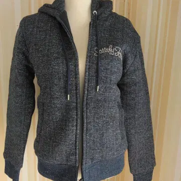 다크 그레이 풀 집업 후드티