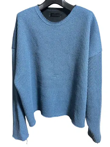 minsobi 파랑 리브 크루넥 스웨터