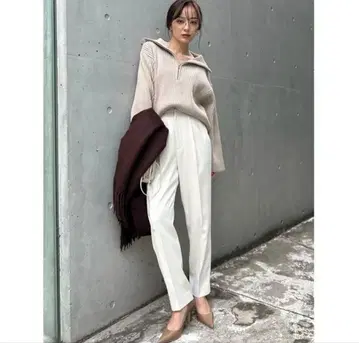 아뉴앙스 포켓 디자인 테이퍼드 팬츠