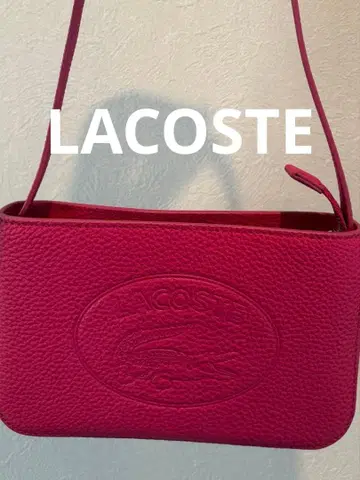 [ 새상품급 미사용 ] LACOSTE 핑크 숄더백