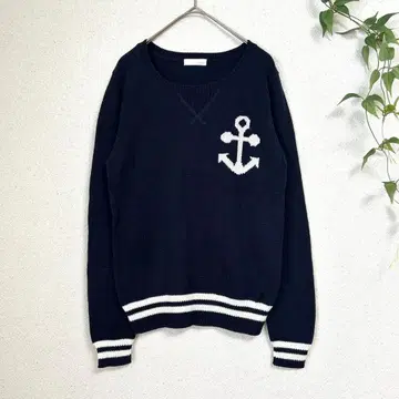 고품질 index 닻 자수 니트 [ M ] 마린 테이스트 네이비