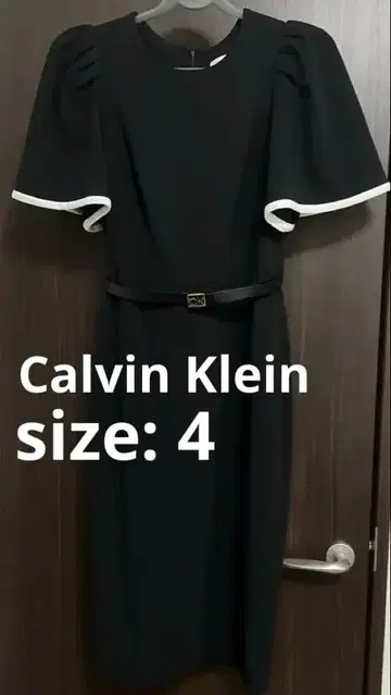 Calvin Klein 블랙 무릎 기장 원피스 사이즈 4