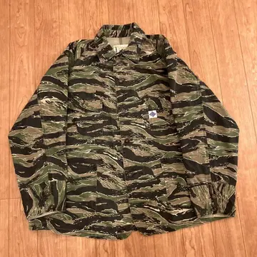 포스트 오버올즈 구형 택 엔지니어 재킷 USA 타이거 카모