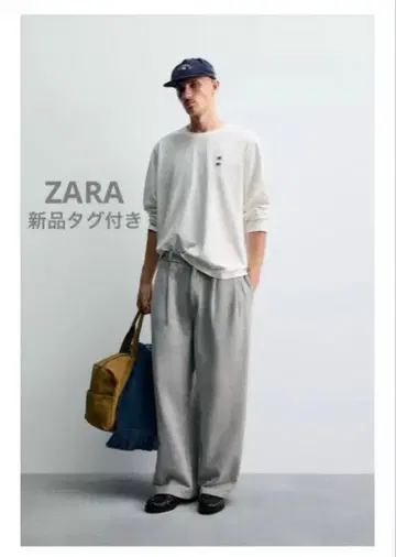 완판템 CHAMPION x ZARA 플리츠 릴랙스 핏 팬츠 S-M