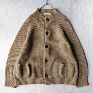 플랜테이션 모크넥 니트 가디건 M A라인