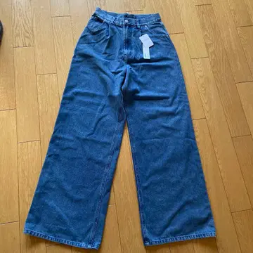 Heather 하이웨스트 데님 와이드 팬츠 M