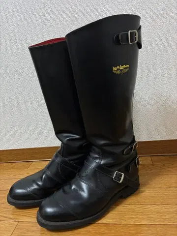 루이스 레더 롱 부츠 블랙 2개 스트랩