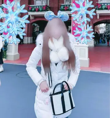 롱 코트 화이트 다운 코트 화이트