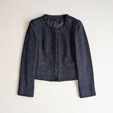 ANAYI 리본얀 트위드 노카라 자켓 아나이 일본제