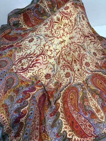 ETRO 에트로 페이즐리 무늬 스톨 실크 울