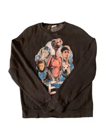 ET 빈티지 가공 프린트 맨투맨 트레이닝복 ZARA 여성용