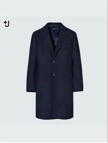 UNIQLO 네이비 체스터 코트 +J 질 샌더 콜라보