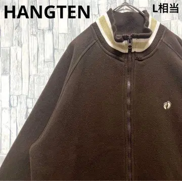 HANGTEN 한텐 플리스 자켓 원포인트 로고 자수 브라운 M