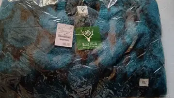 South2 West8 스컬 타겟 루즈핏 V넥 스웨터 XL