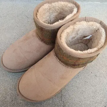 3 시마무라 해리스 트위드 어그 부츠 베이지 M